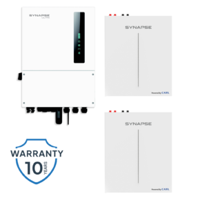 8KW SYNAPSE ULTRA HYBRID INVERTER, 2X 5KW SYNAPSE BATTERIES