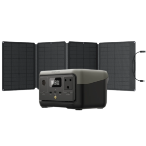 ECOFLOW RIVER 2 PORTABLE POWER STATION AND 110W PORTABLE SOLAR PANEL